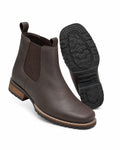 Botines chelsea marrón oscuro con tiradores para hombre