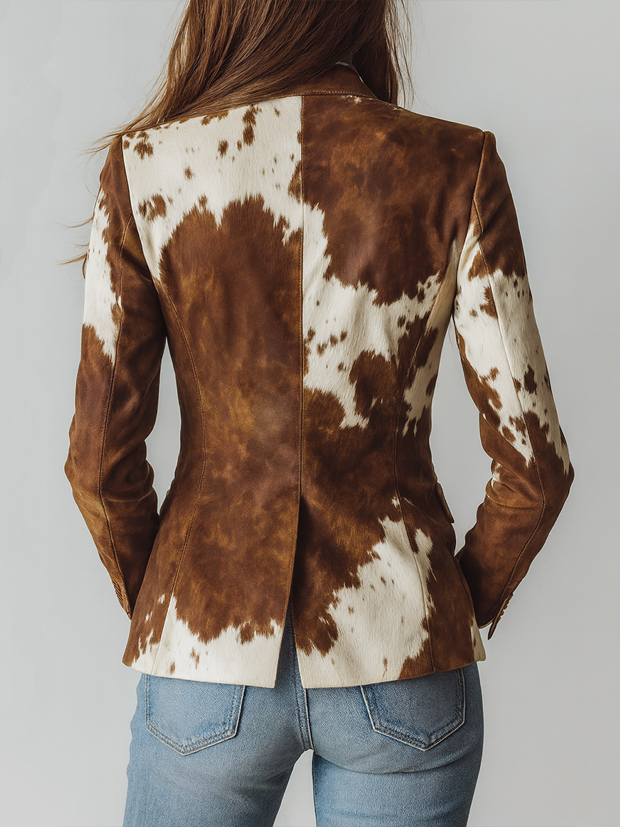 Manuela - Vintage Animal Print Blazer