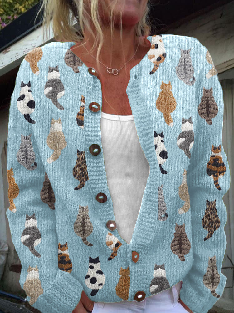 Charlotte™ | Cat Print Cardigan