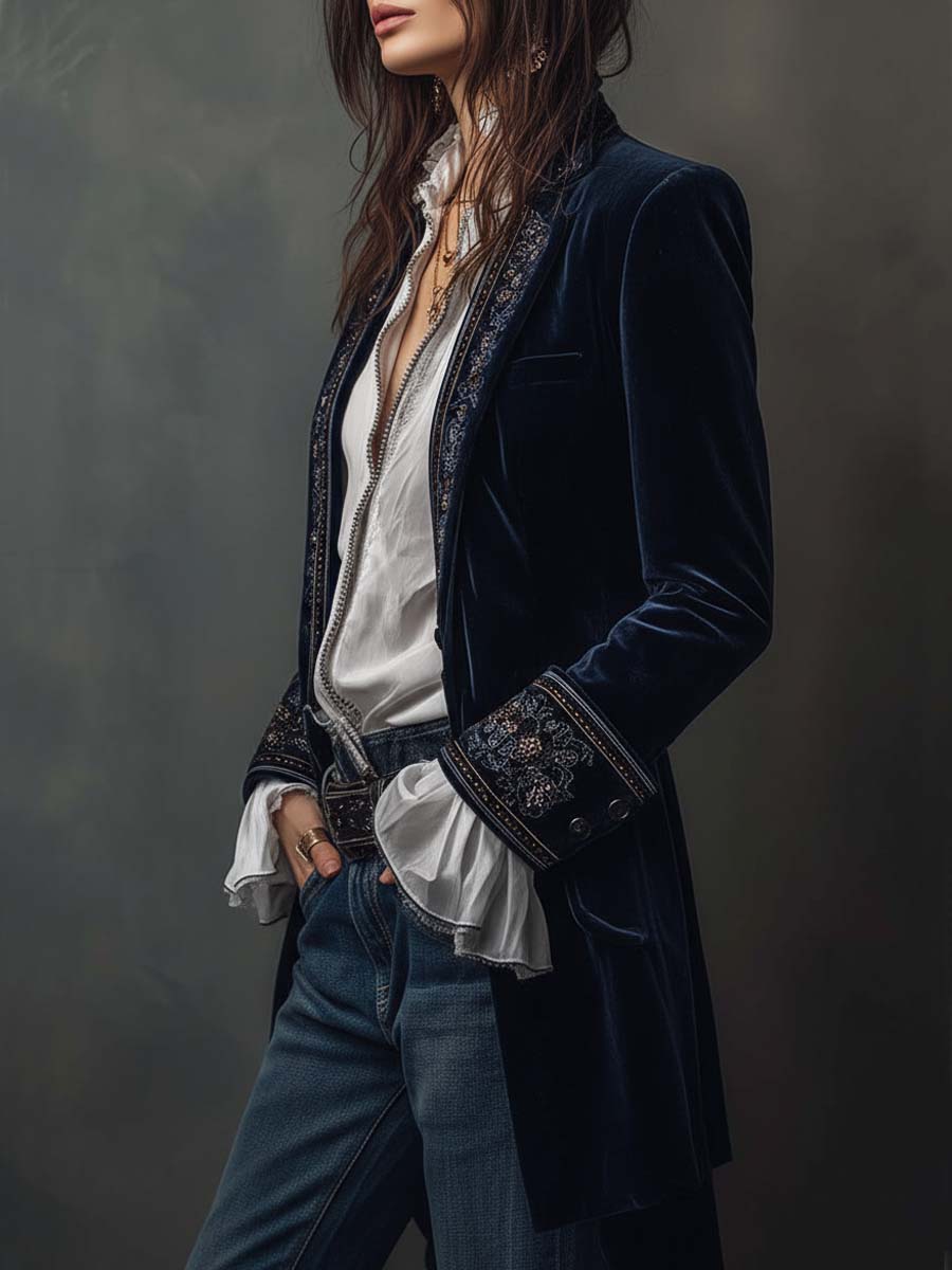 Nuria - Elegant Velvet Jacket