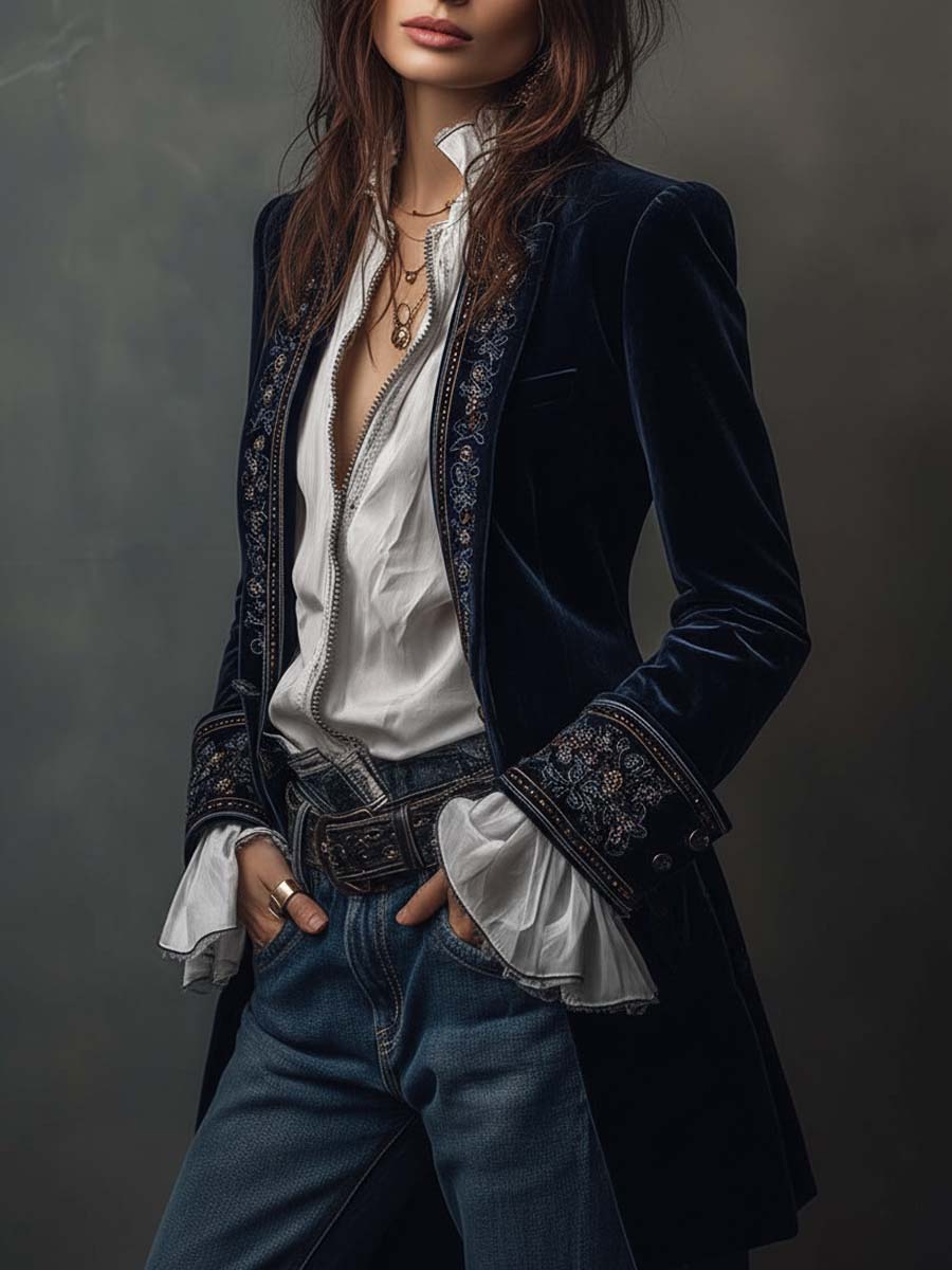 Nuria - Elegant Velvet Jacket