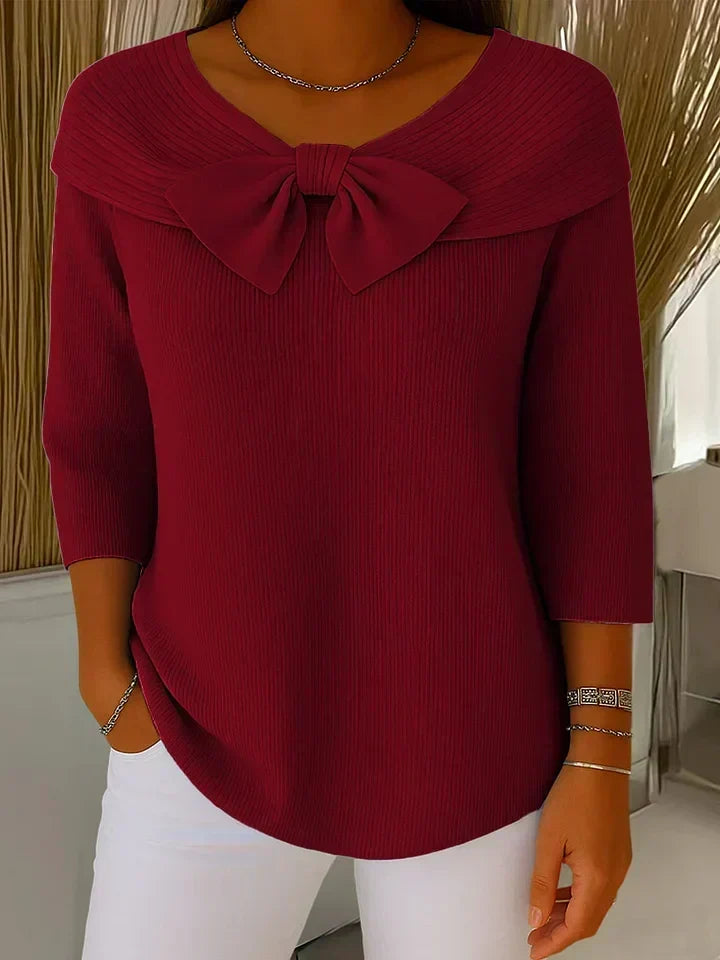 Trinidad | Bow-Detail Crew Neck Sweater