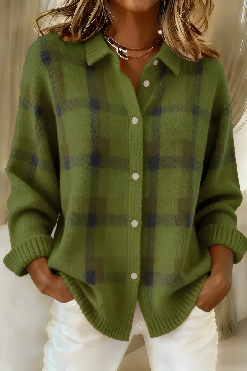 Candela™ | Vintage Plaid Cardigan