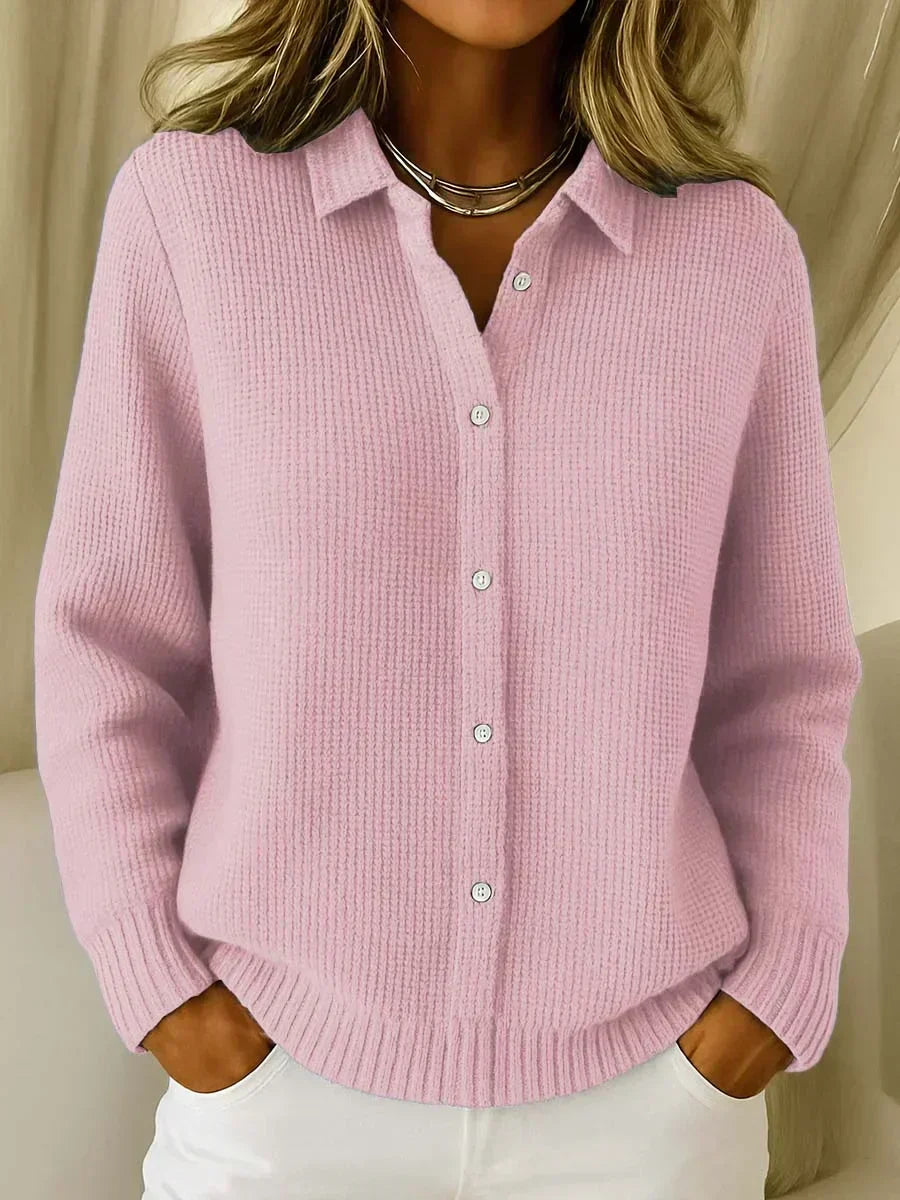 Carmela | Textured Button-Up Knit Jacket