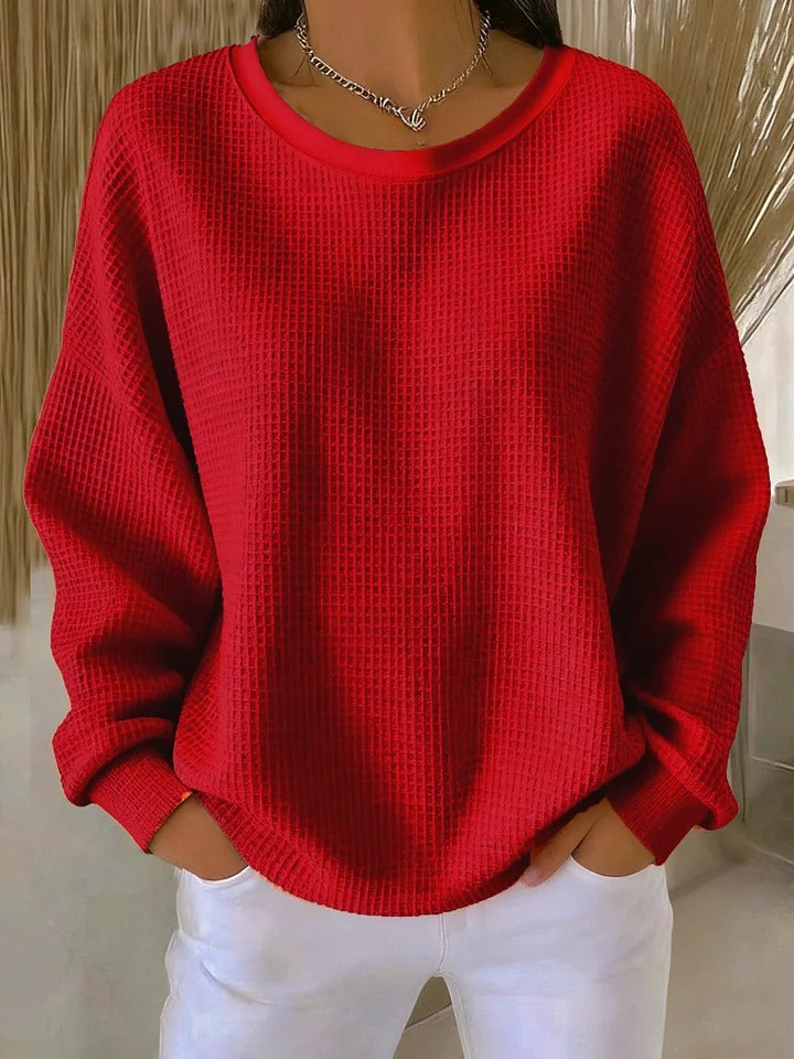 Nuria | Classic Waffle Knit Sweater