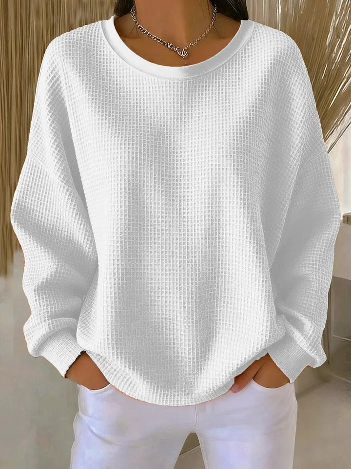 Nuria | Classic Waffle Knit Sweater