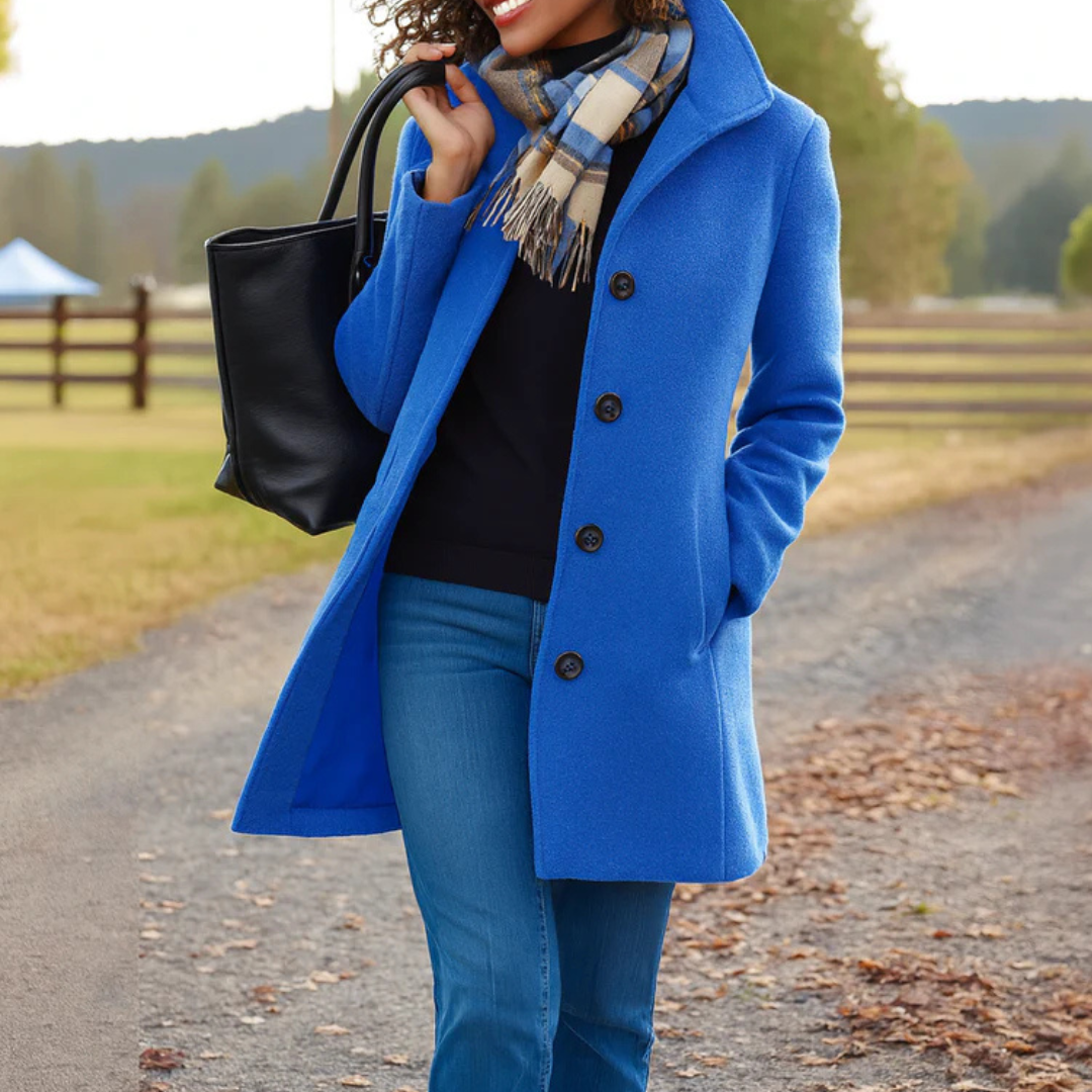 Aurora | Classic Wool Coat with Matching Scarf as a Gift
