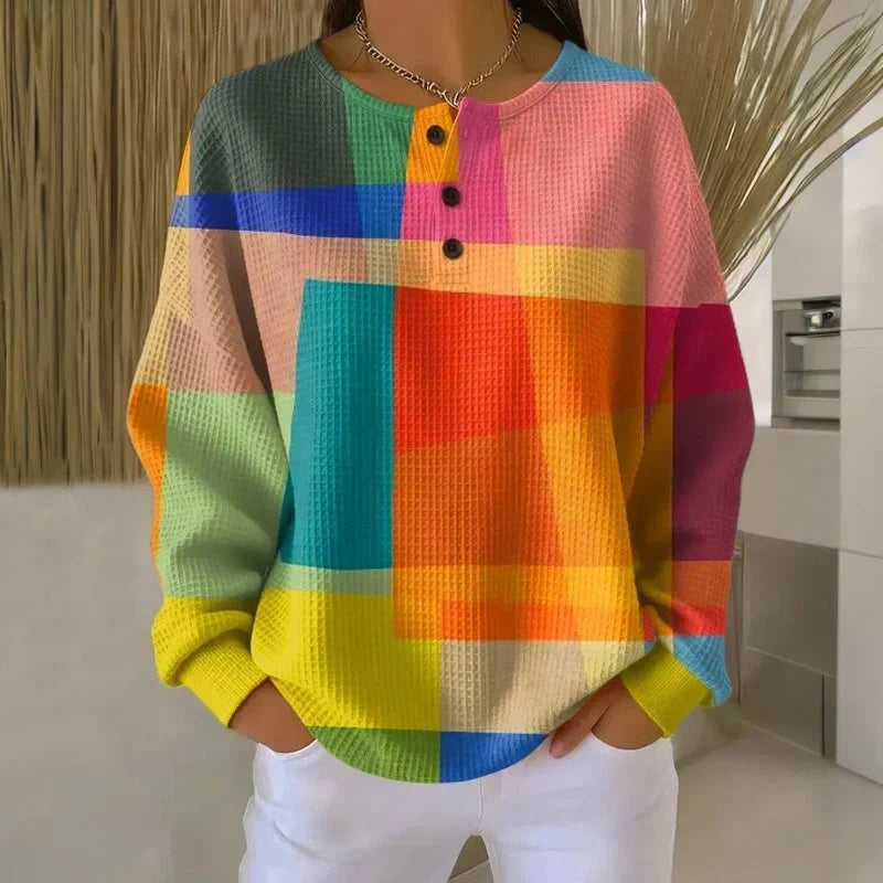 Consuelo | Double-Layer Waffle Knit Sweater