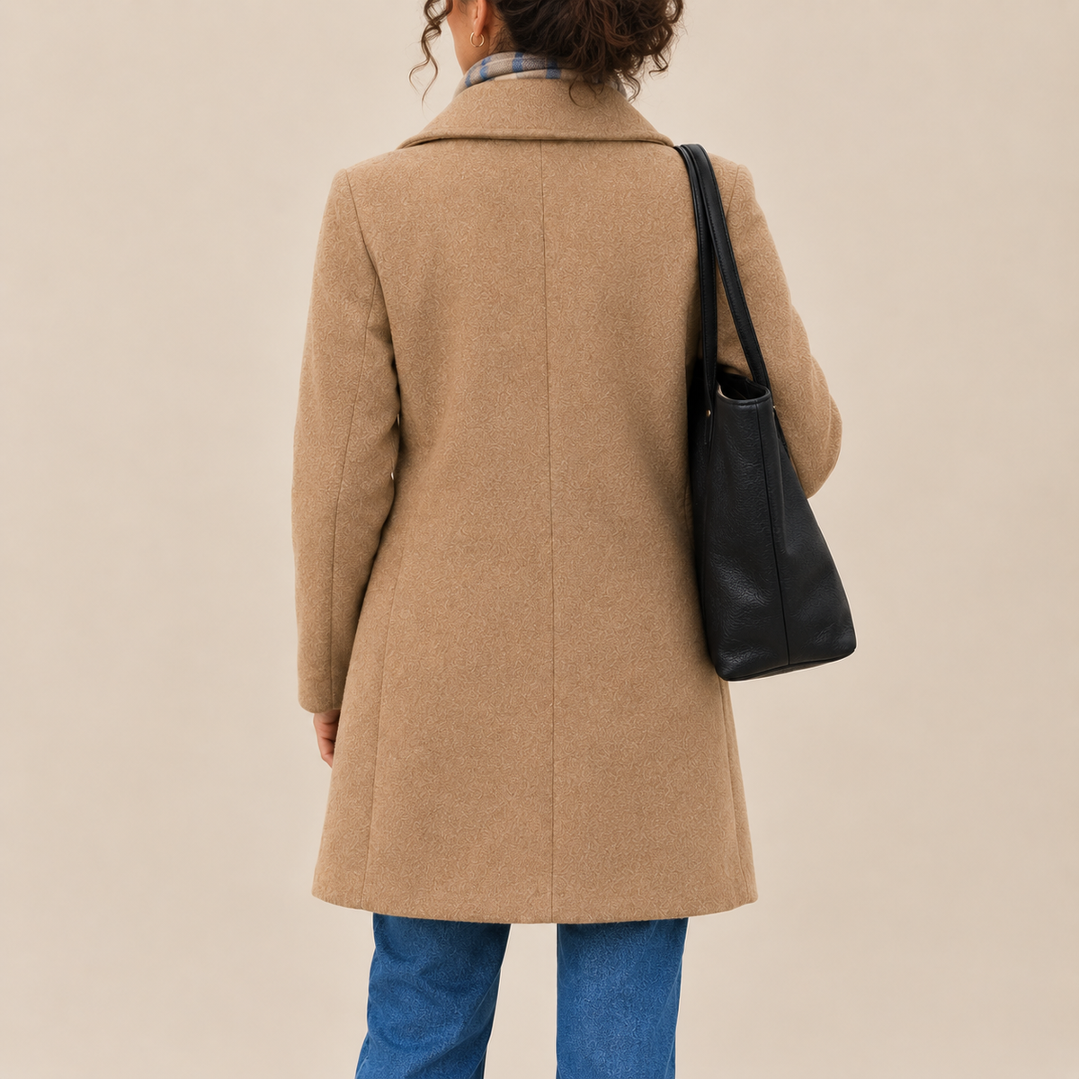 Aurora | Classic Wool Coat with Matching Scarf as a Gift