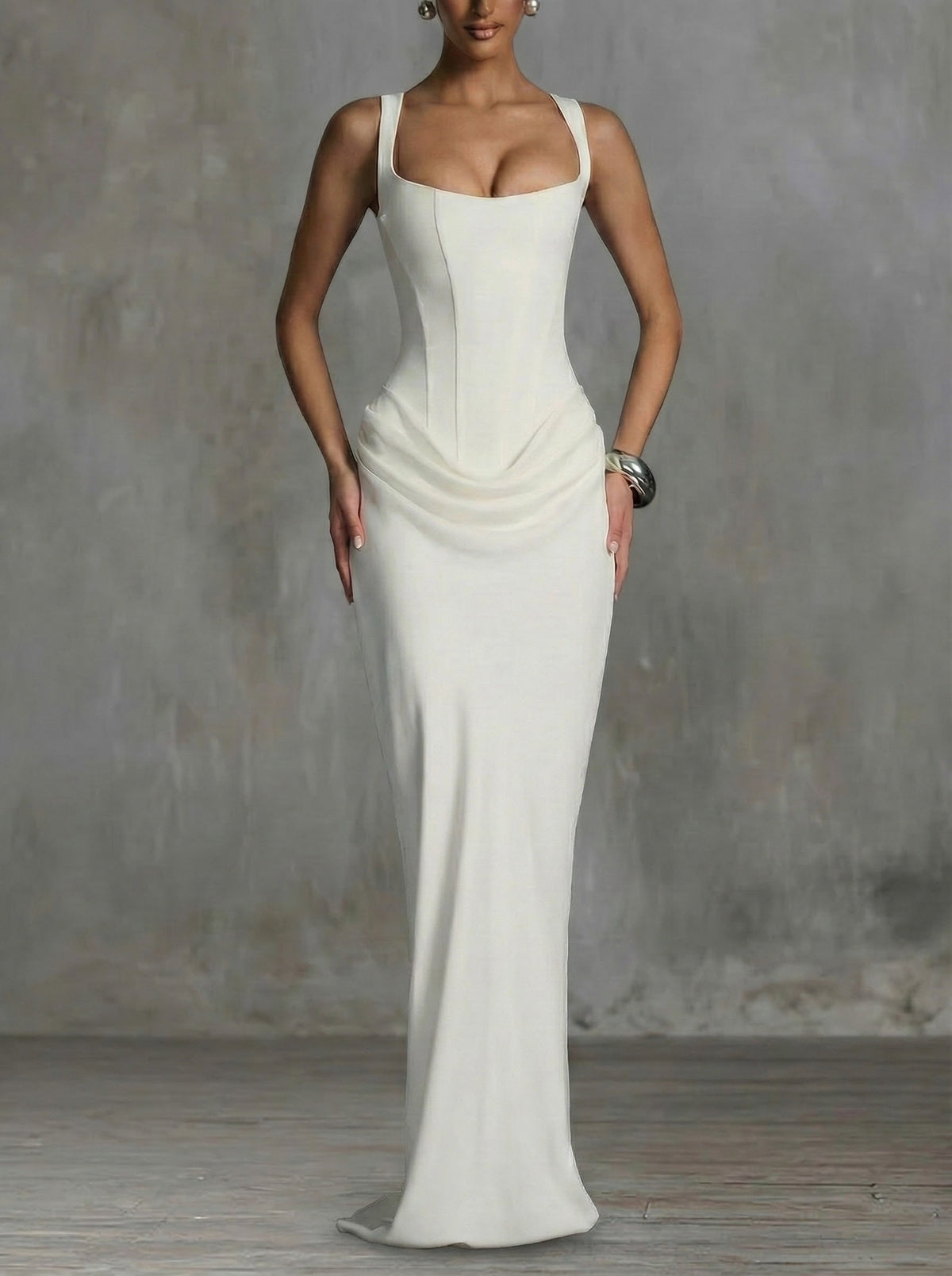 Leonor | Square Neck Maxi Dress