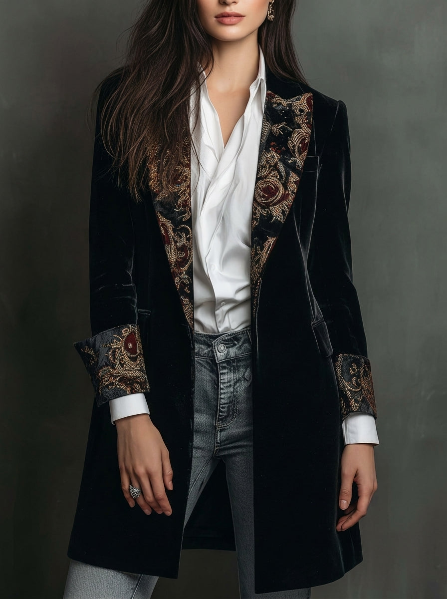 Marta - Baroque Print Tailored Blazer
