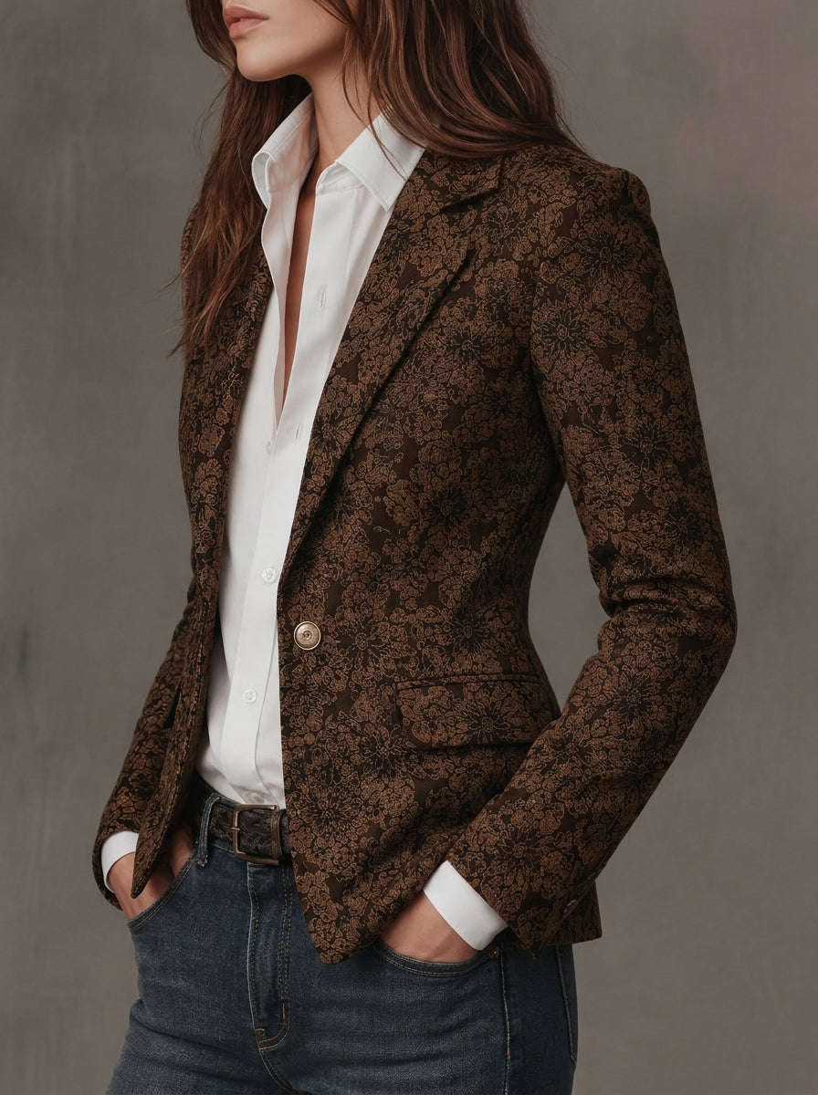 Antonia - Paisley Print Jacquard Blazer