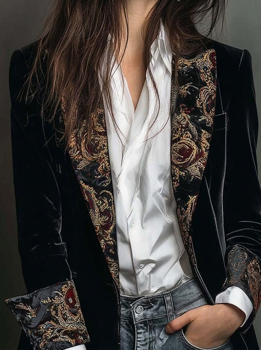 Marta - Baroque Print Tailored Blazer