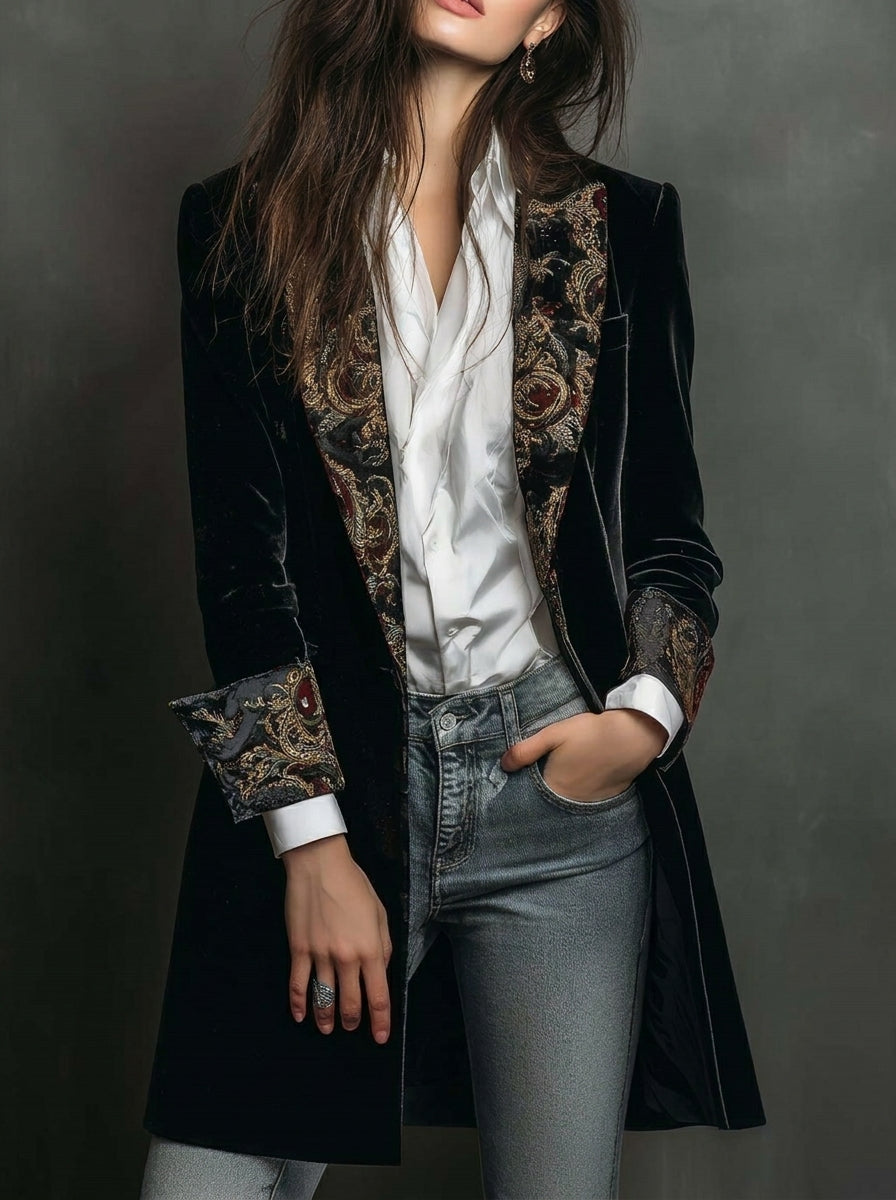Marta - Baroque Print Tailored Blazer