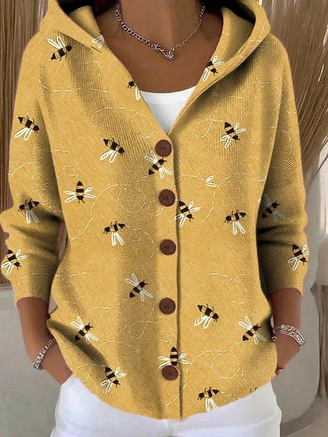 Paloma | Hooded Printed Knit Jacket