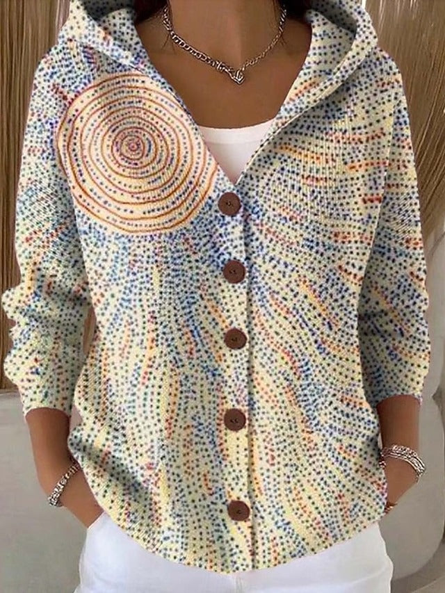 Paloma | Hooded Printed Knit Jacket