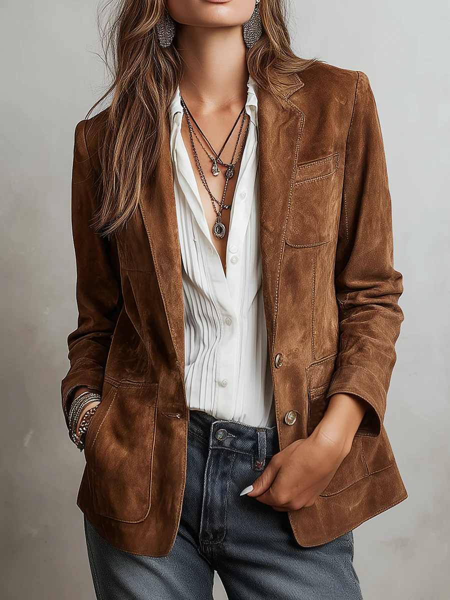 Cristina - Vintage Brown Blazer