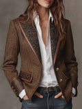 Consuelo - Herringbone Panel Blazer