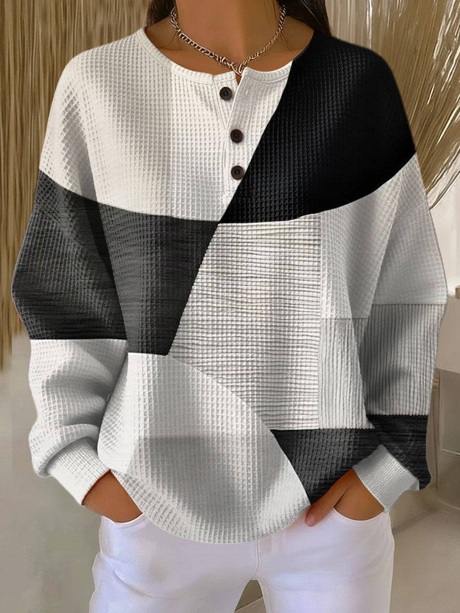 Consuelo | Double-Layer Waffle Knit Sweater