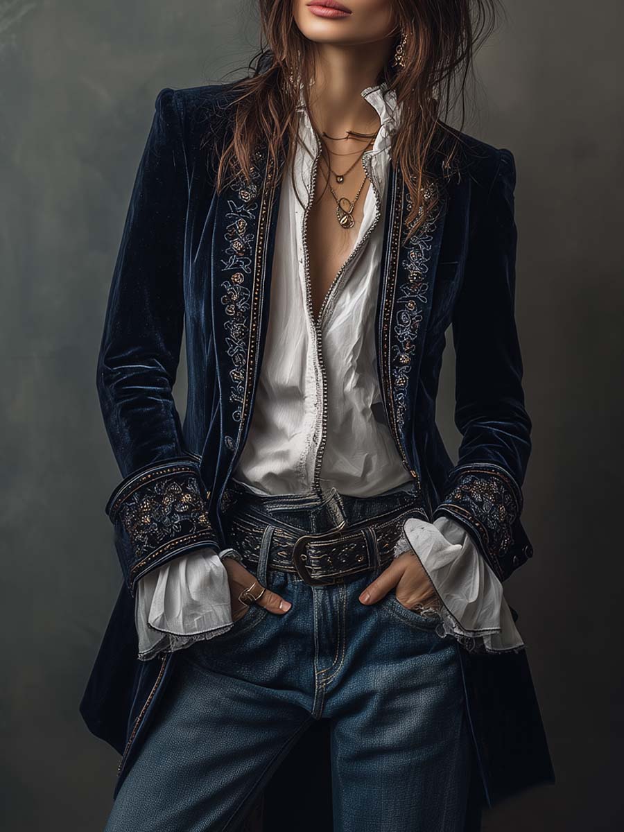 Nuria - Elegant Velvet Jacket