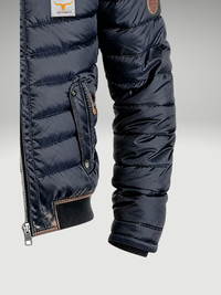 Bomber Acolchada Hombre con Bolsillos con Solapa