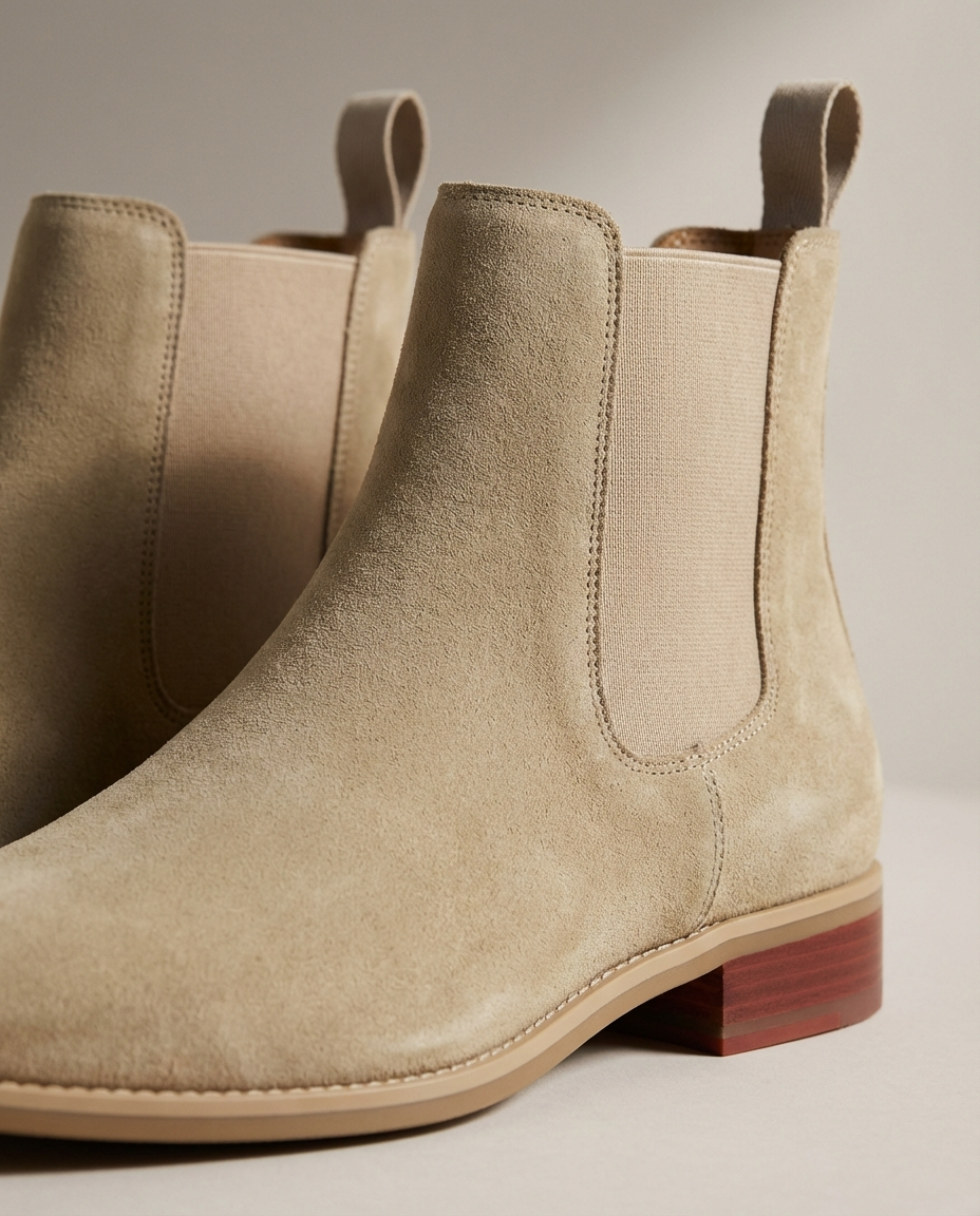 Botines Chelsea Hombre de Aspecto Ante Servando