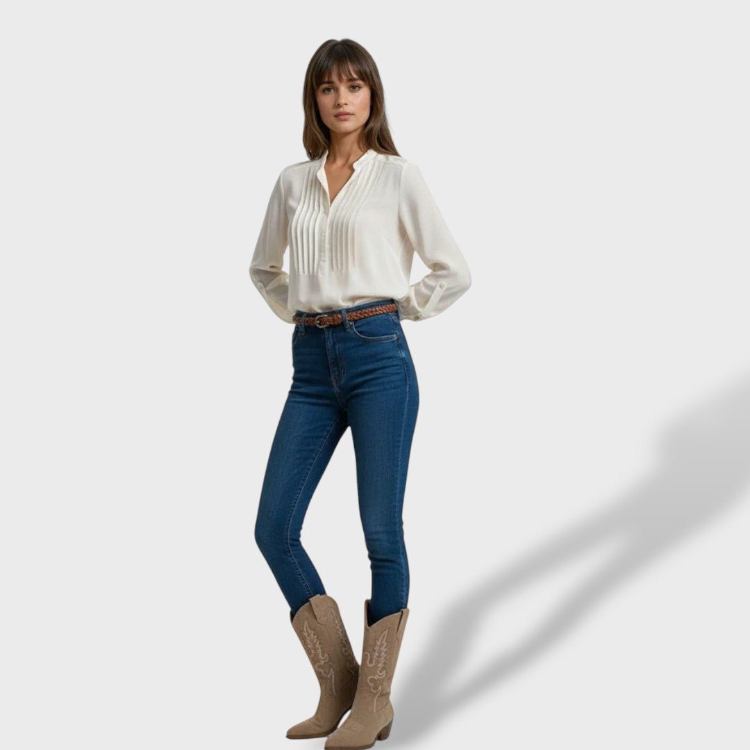 Botas Camperas Mujer de Ante Bordadas