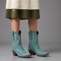 Botas Cowboy Mujer Bordadas Estilo Western Rojas