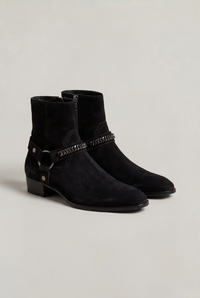 Botas Harness Hombre con Cadena y Cremallera