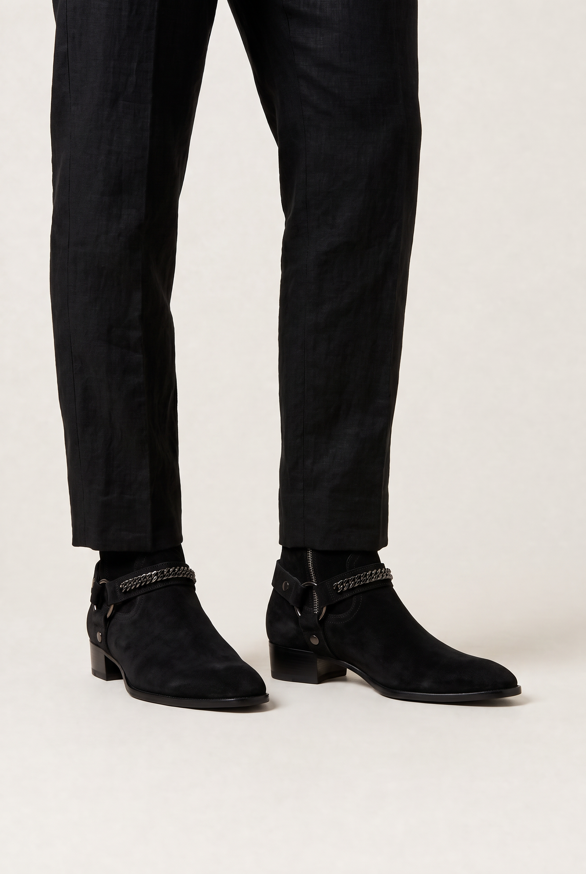 Botas Harness Hombre con Cadena y Cremallera