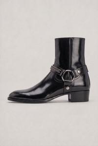 Botas Harness Hombre con Cadena y Cremallera