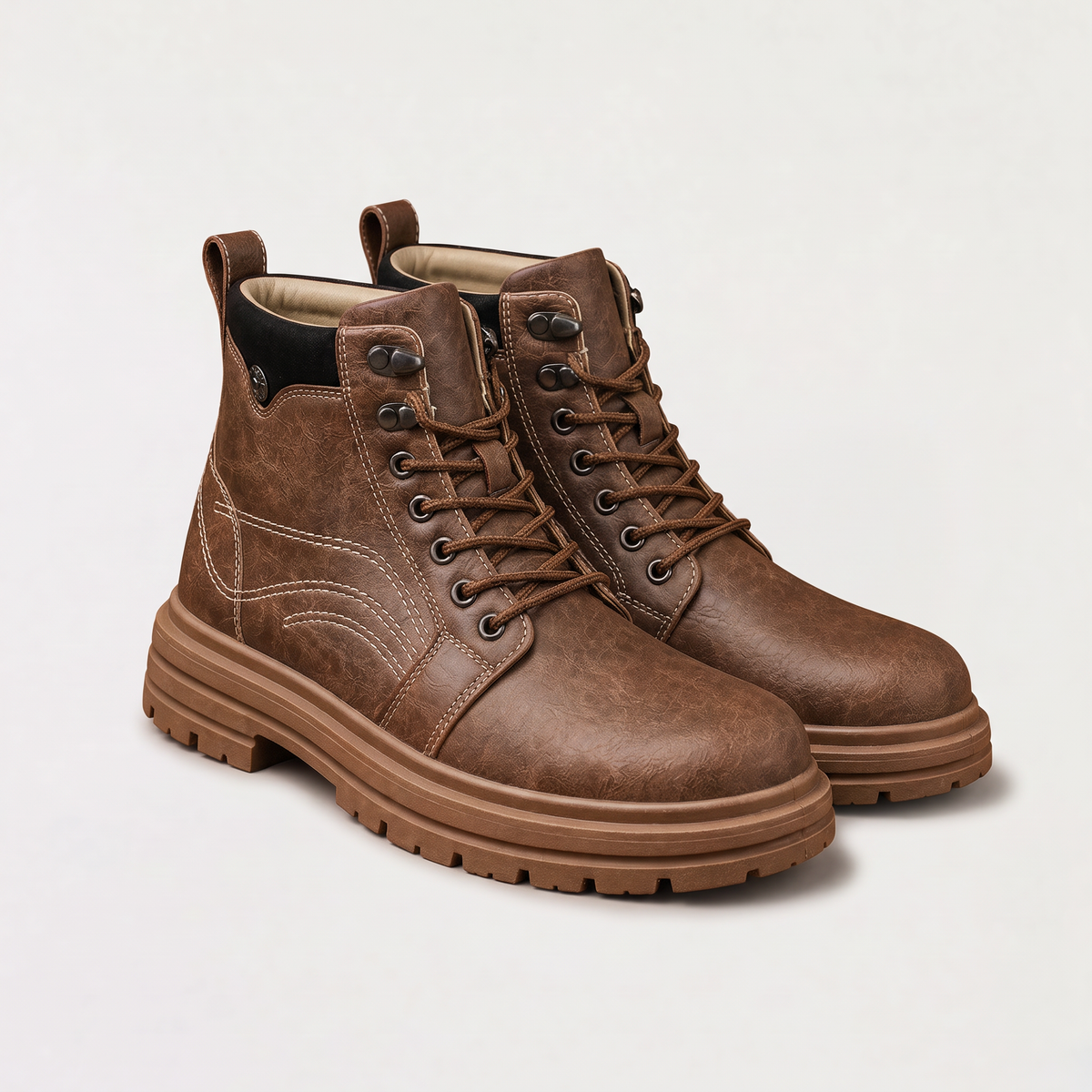 Botines Vintage con Cordones para Hombre