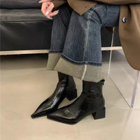 Botines Punta Fina Mujer con Cremallera