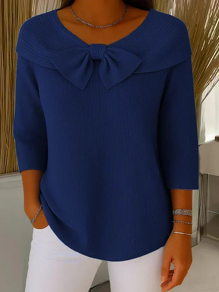 Trinidad | Bow-Detail Crew Neck Sweater
