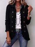 Camila | Black Knit Cardigan with Ruffles