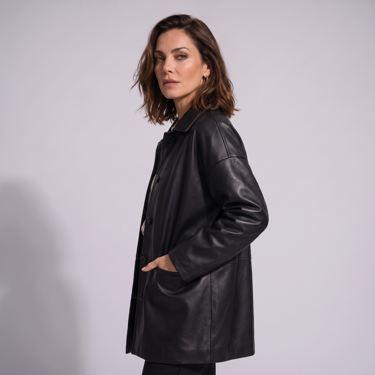 Chaqueta de Piel Mujer Alive Negra