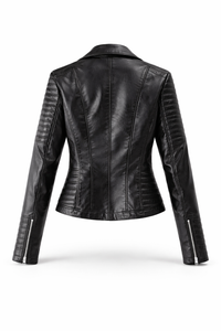 Chaqueta Motera Mujer Acolchada de Piel Roma