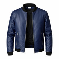 Chaqueta de Piel Hombre Bomber Ajustada Donk
