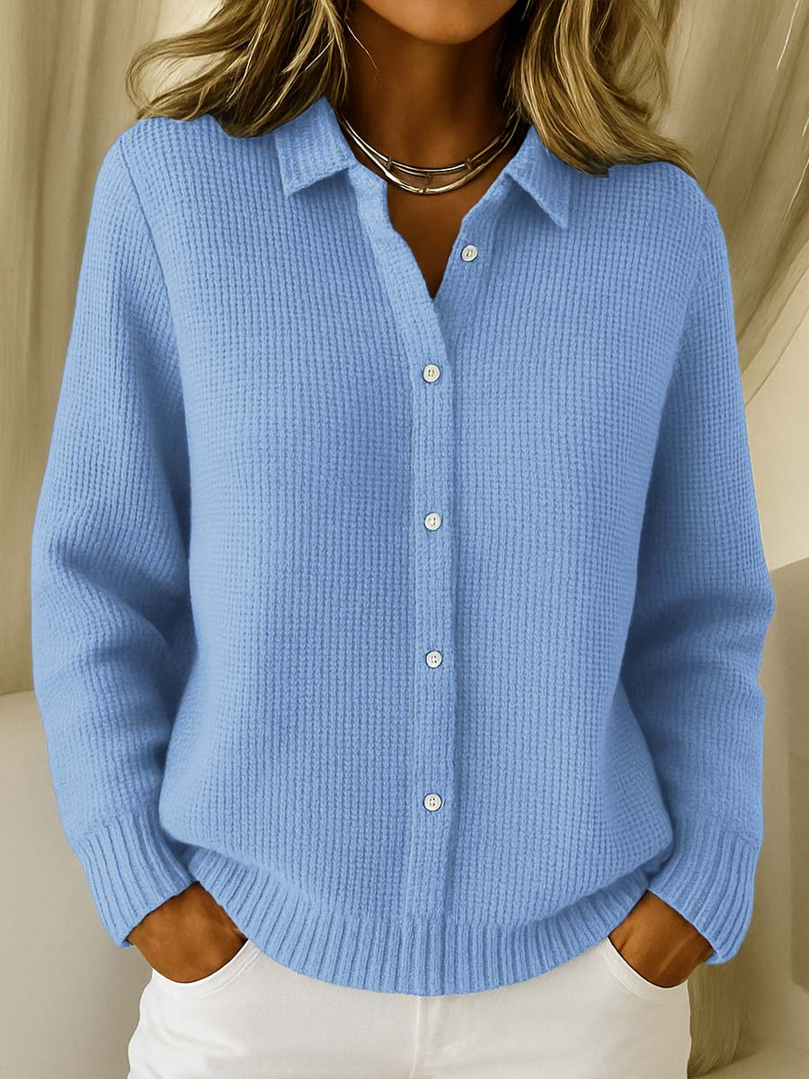 Carmela | Textured Button-Up Knit Jacket