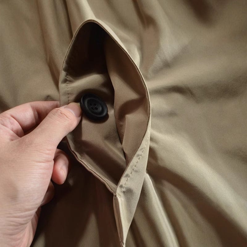 Gabardina Hombre Larga Clásica Resistente al Agua