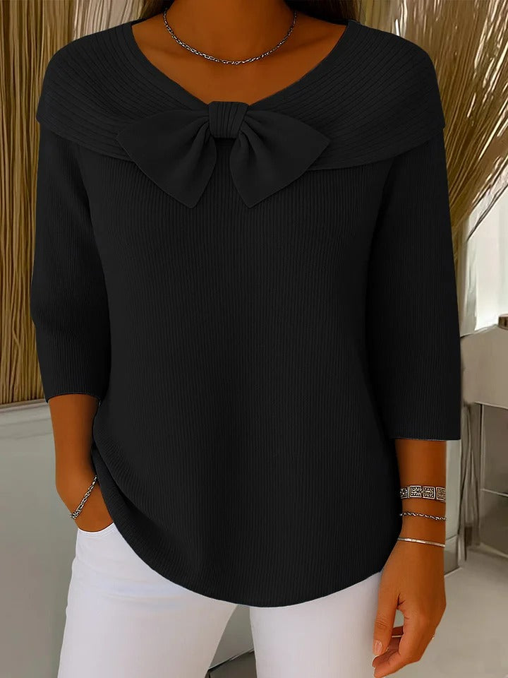 Trinidad | Bow-Detail Crew Neck Sweater