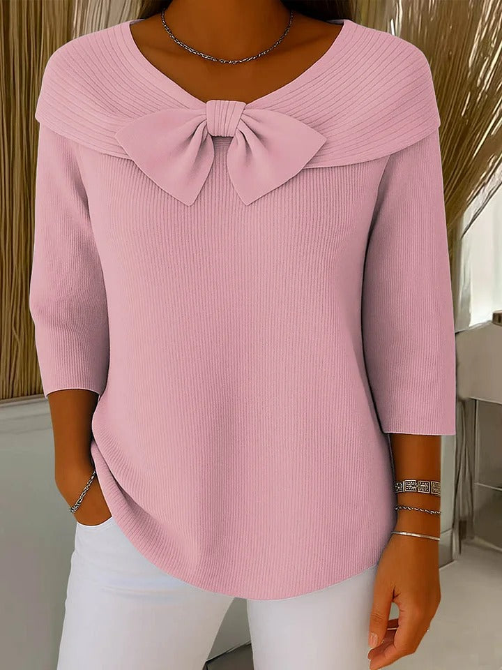 Trinidad | Bow-Detail Crew Neck Sweater