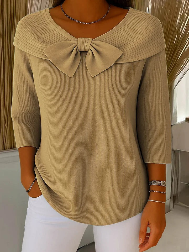 Trinidad | Bow-Detail Crew Neck Sweater