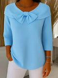 Trinidad | Bow-Detail Crew Neck Sweater