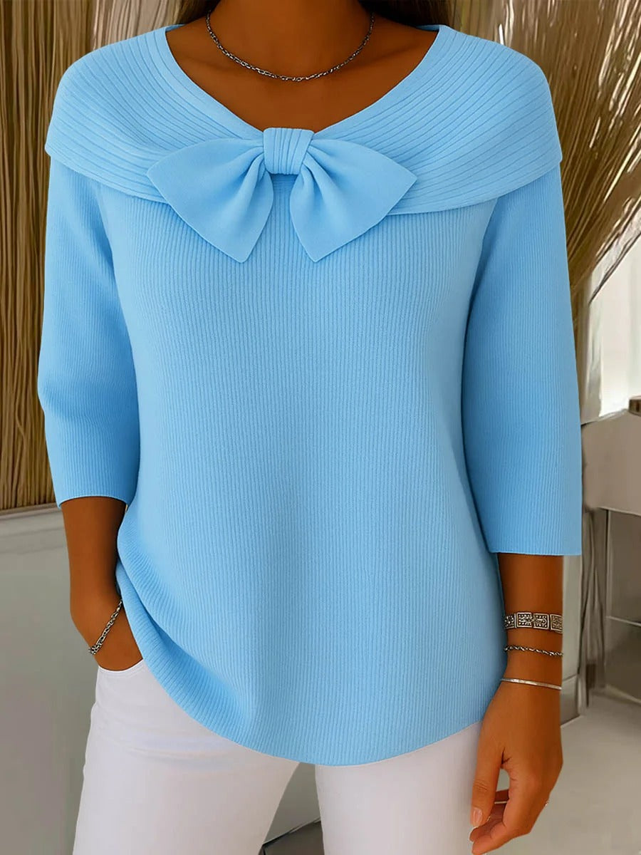 Trinidad | Bow-Detail Crew Neck Sweater