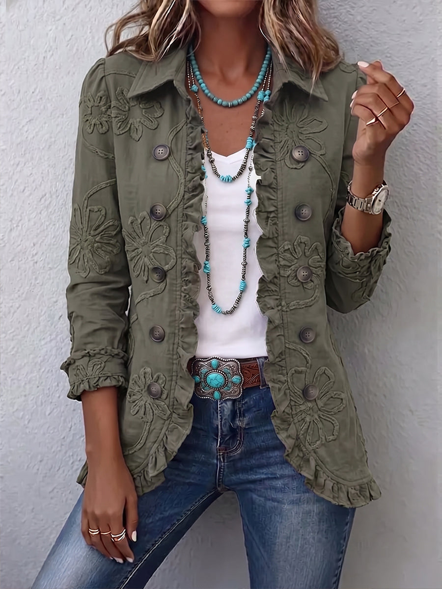 Ascension | Embroidered Ruffle Jacket