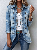 Genoveva | Gradient Botanical Ruffle Jacket