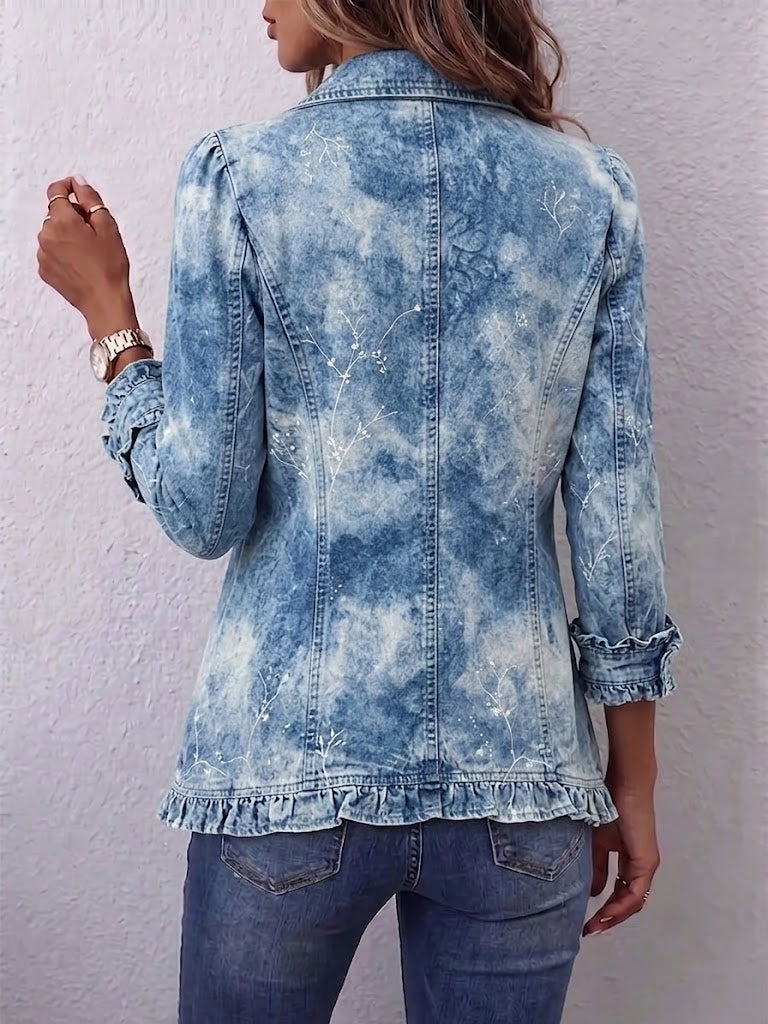 Genoveva | Gradient Botanical Ruffle Jacket