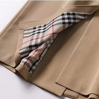 Trench Mujer Largo con Cinturón y Doble Botonadura