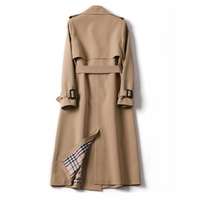 Trench Mujer Largo con Cinturón y Doble Botonadura